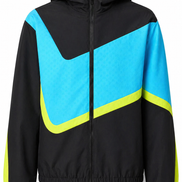 Louis Vuitton Black and Neon Colorblock Monogram Windbreaker 