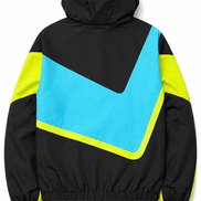 Louis Vuitton Black and Neon Colorblock Monogram Windbreaker 