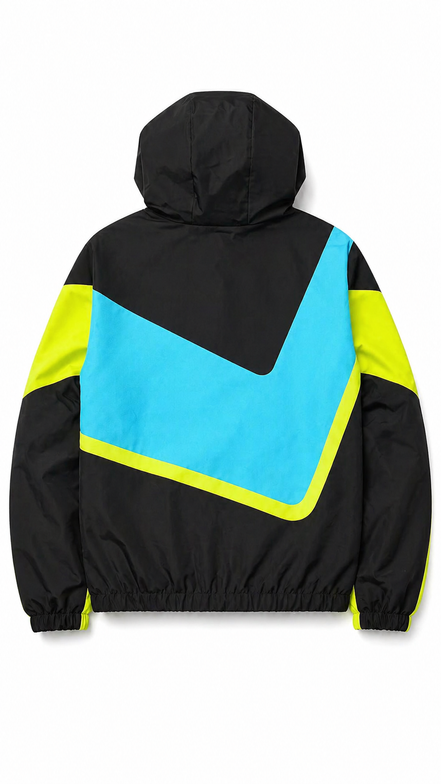 Louis Vuitton Black and Neon Colorblock Monogram Windbreaker "Unworn"