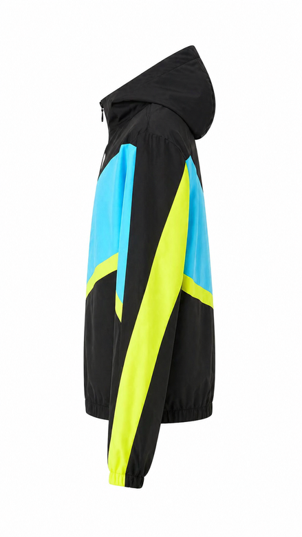Louis Vuitton Black and Neon Colorblock Monogram Windbreaker "Unworn"