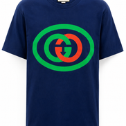 Gucci Blue & Green GG Logo T-Shirt 