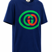 Gucci Blue & Green GG Logo T-Shirt 