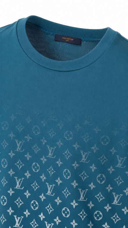 Louis Vuitton Monogram Gradient Cotton Crewneck T-Shirt "Unworn"