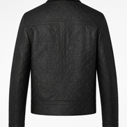 Louis Vuitton Virgil Abloh Monogram Embossed Utility Leather Jacket 