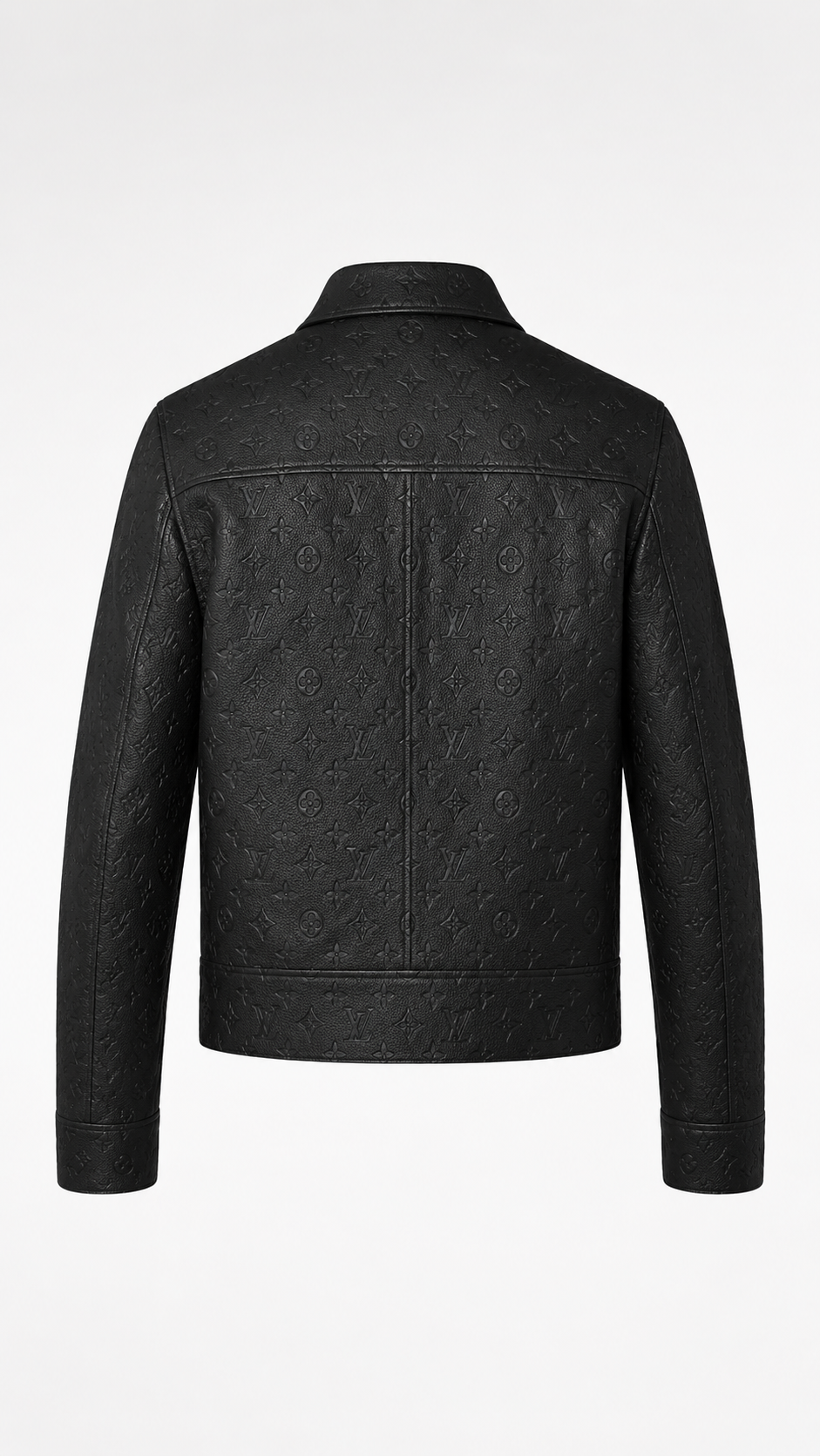 Louis Vuitton Virgil Abloh Monogram Embossed Utility Leather Jacket 