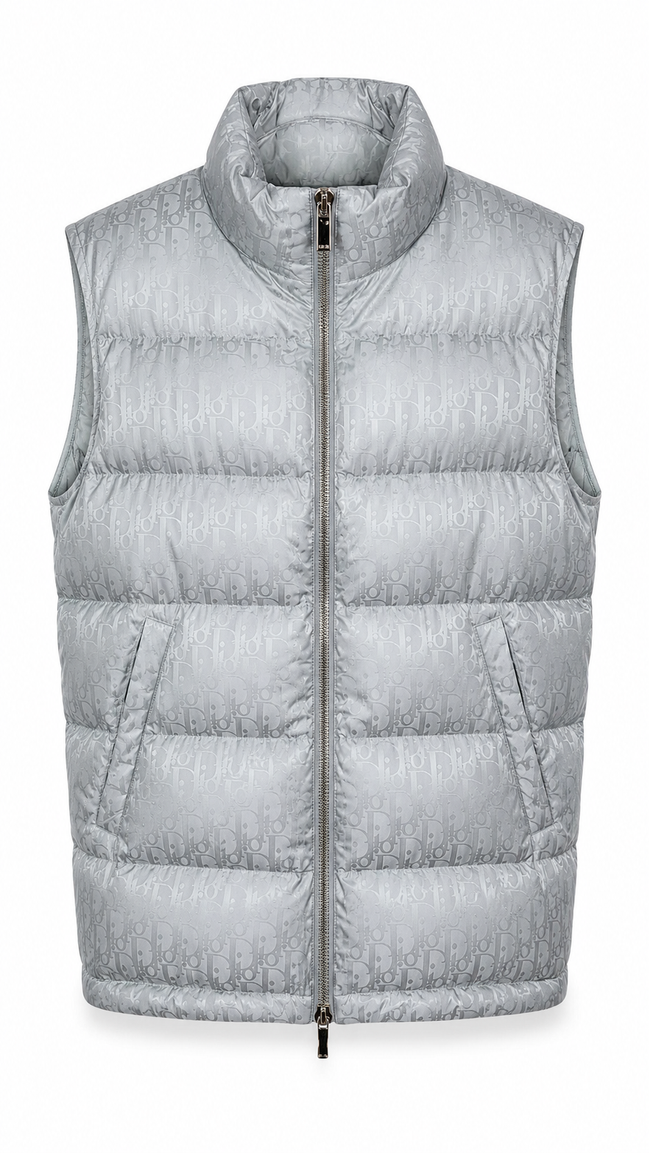 Dior Oblique Down Gilet Silver "Unworn"
