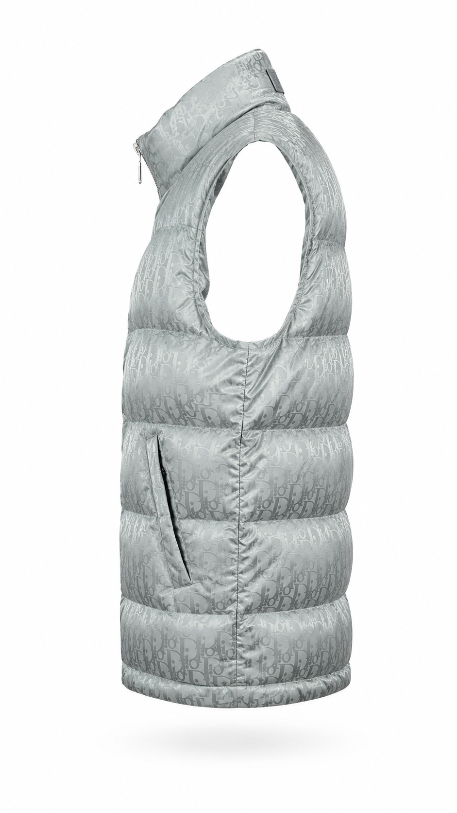 Dior Oblique Down Gilet Silver 