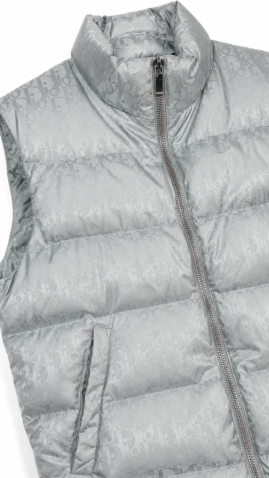Dior Oblique Down Gilet Silver 