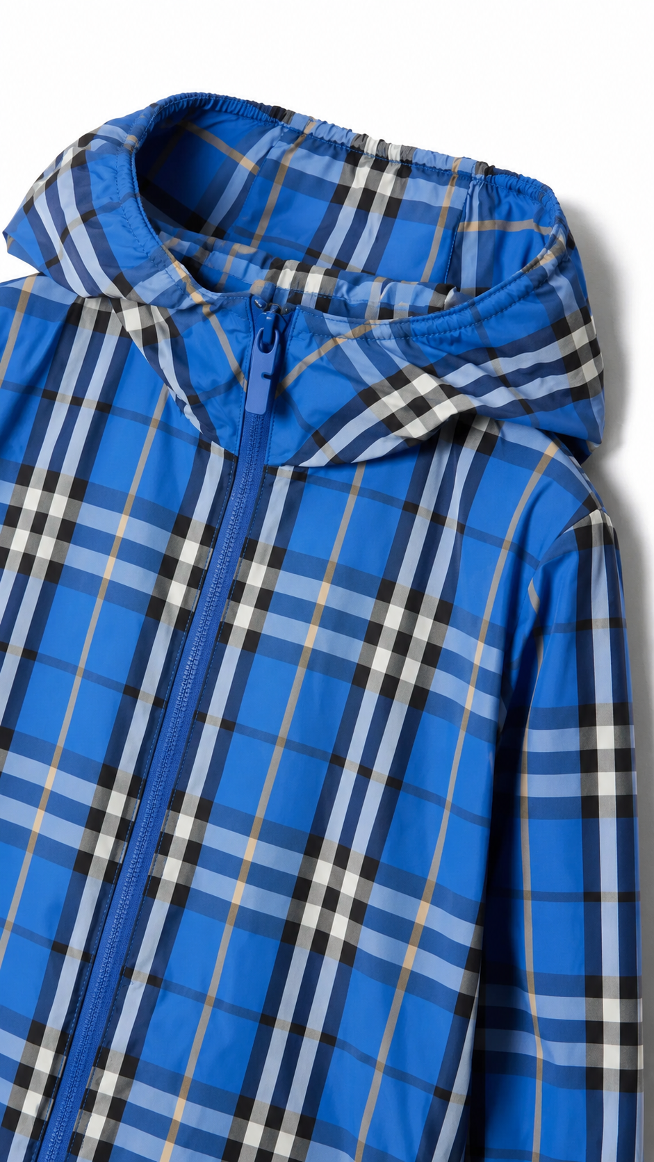 Burberry Reversible Check Hooded Windbreaker 