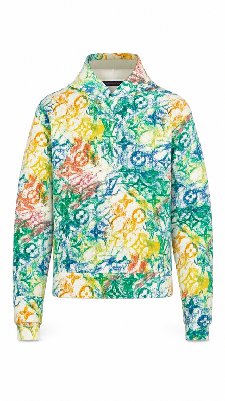 Louis Vuitton Textured Pastel Monogram Hoodie "Unworn"