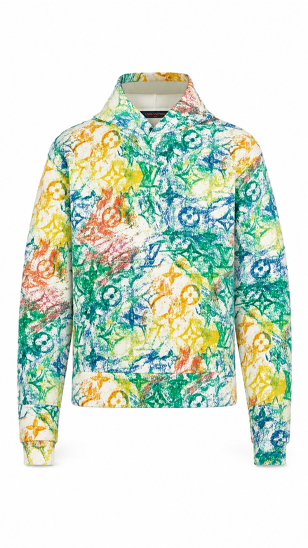 Louis Vuitton Textured Pastel Monogram Hoodie "Unworn"