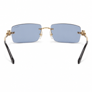 Cartier Panthère de Cartier Rimless Sunglasses Gold & Blue 