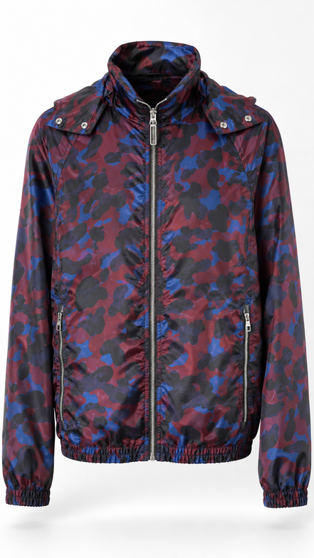 Louis Vuitton Burgundy Camo Windbreaker Jacket "Unworn"