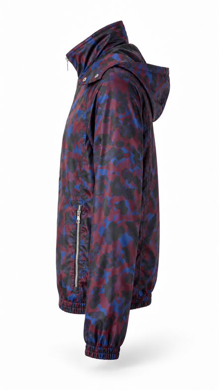 Louis Vuitton Burgundy Camo Windbreaker Jacket "Unworn"
