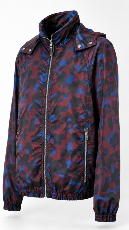 Louis Vuitton Burgundy Camo Windbreaker Jacket "Unworn"