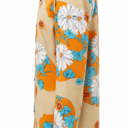 Prada Orange Floral Cotton Long-Sleeve Shirt 