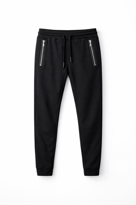 Moncler Split Logo Black Cotton Tracksuit Set (Pre-Loved)