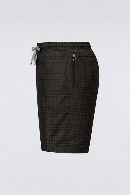 Burberry Tonal Charcoal Check Swim Shorts (Pre-Loved)