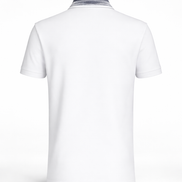 Missoni Signature Knit Collar White Cotton Polo Shirt (Pre-Loved)