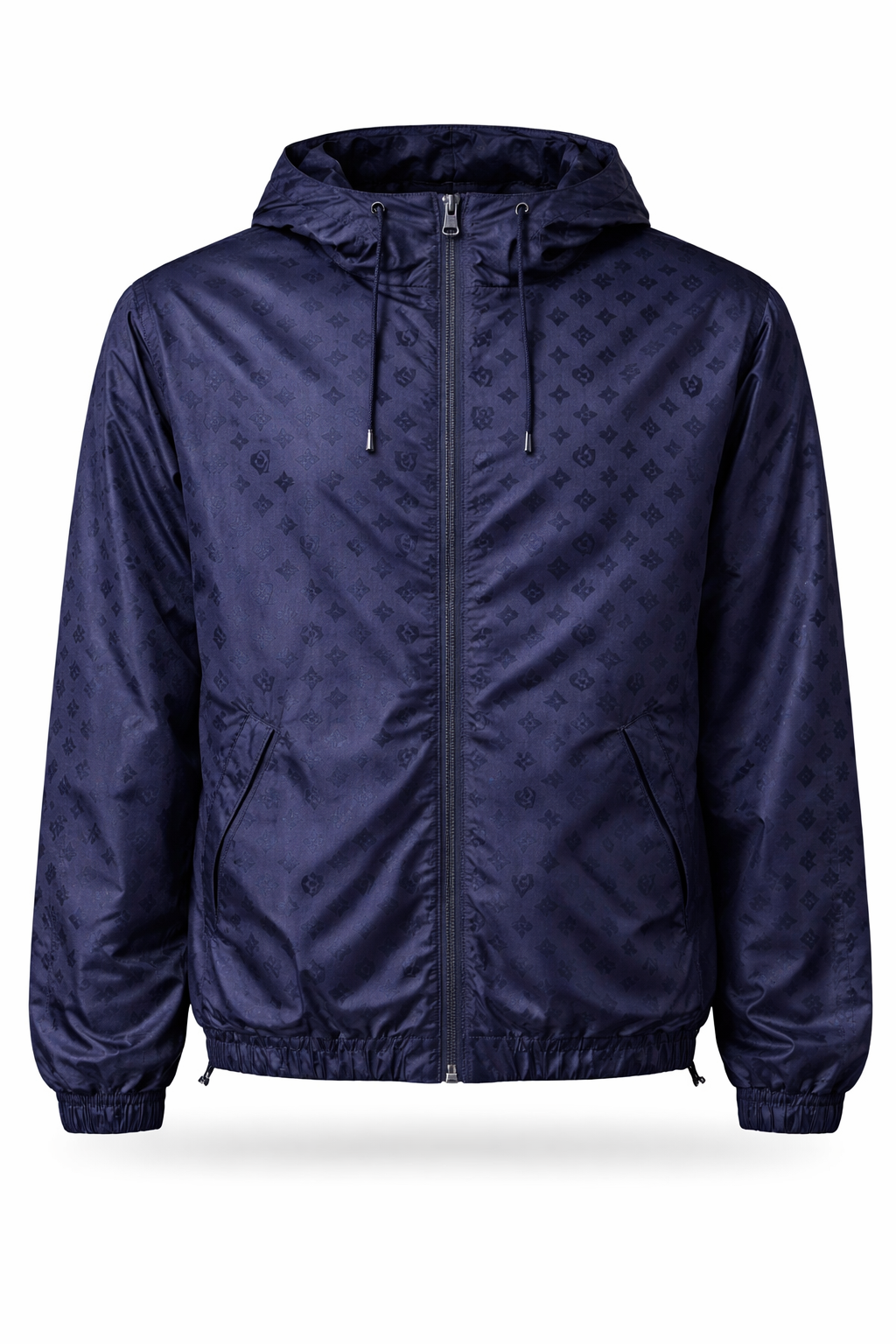 Louis Vuitton Rare Monogram Navy Blue Reversible Windbreaker 