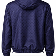 Louis Vuitton Rare Monogram Navy Blue Reversible Windbreaker 