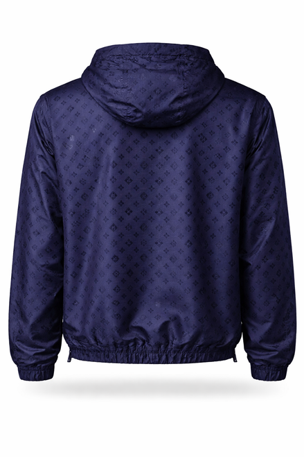 Louis Vuitton Rare Monogram Navy Blue Reversible Windbreaker "Unworn"
