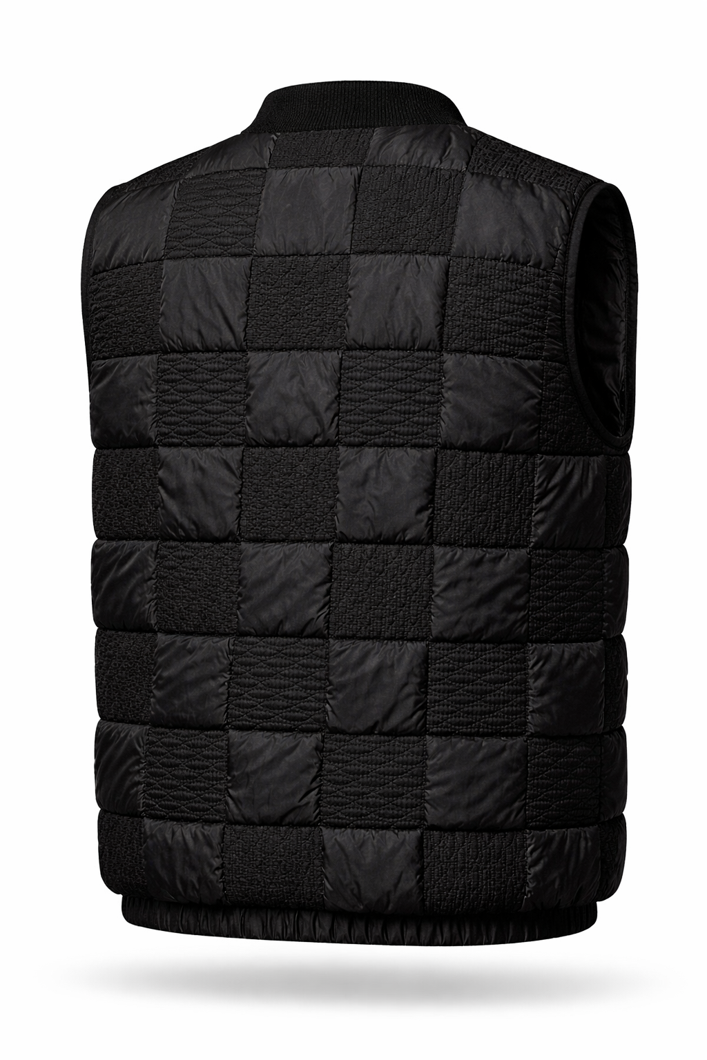 Louis Vuitton Rare Black Textured Quilted Gilet 