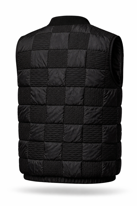 Louis Vuitton Rare Black Textured Quilted Gilet "Unworn"