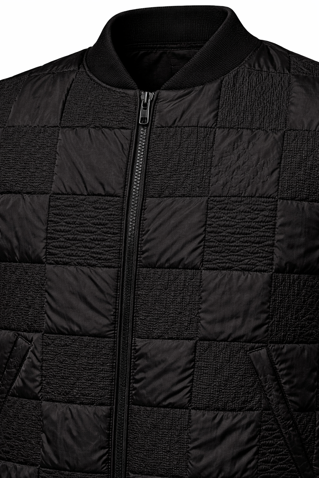 Louis Vuitton Rare Black Textured Quilted Gilet 