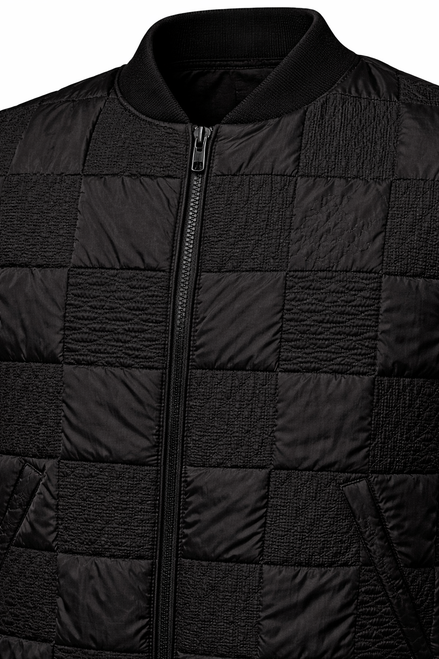 Louis Vuitton Rare Black Textured Quilted Gilet "Unworn"