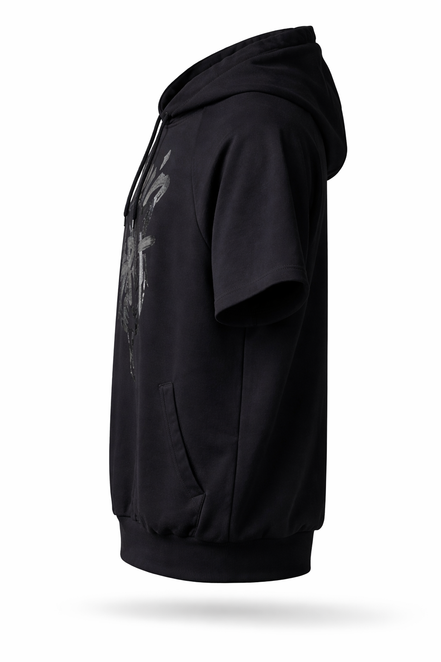 Plein Sport Black Tiger Logo Sleeveless Hoodie "Unworn"
