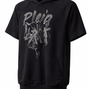 Plein Sport Black Tiger Logo Sleeveless Hoodie 