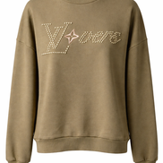 Louis Vuitton Khaki Green LVers Beaded Sweatshirt (Pre-Loved)
