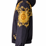 Versace Jeans Couture Black & Gold Sun Baroque Windbreaker 
