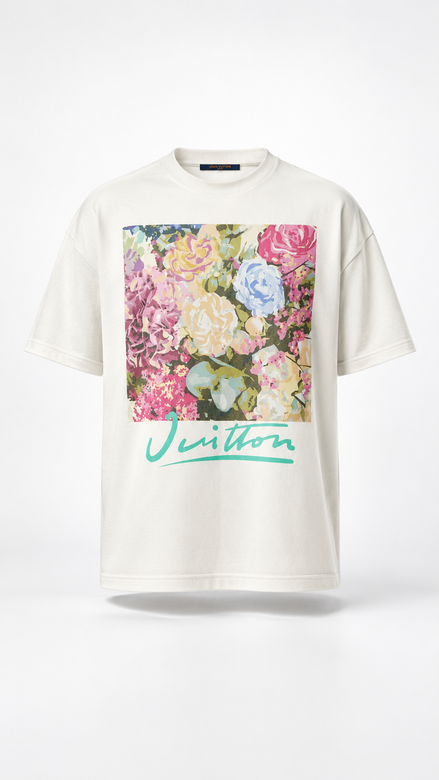 Louis Vuitton White Flower Tapestry T-Shirt "Unworn"
