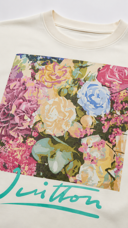 Louis Vuitton White Flower Tapestry T-Shirt "Unworn"