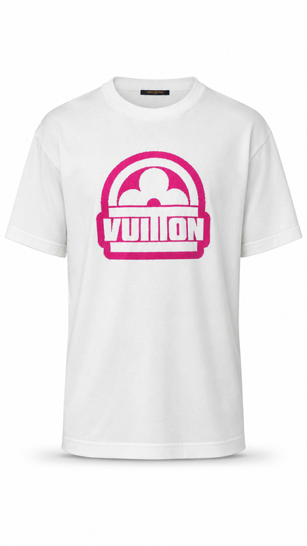 Louis Vuitton White and Pink Flowered Graphic T-Shirt "Unworn"