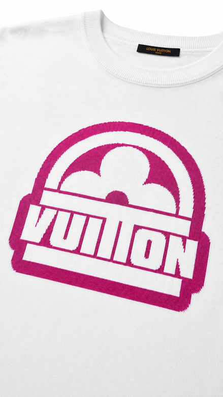 Louis Vuitton White and Pink Flowered Graphic T-Shirt "Unworn"