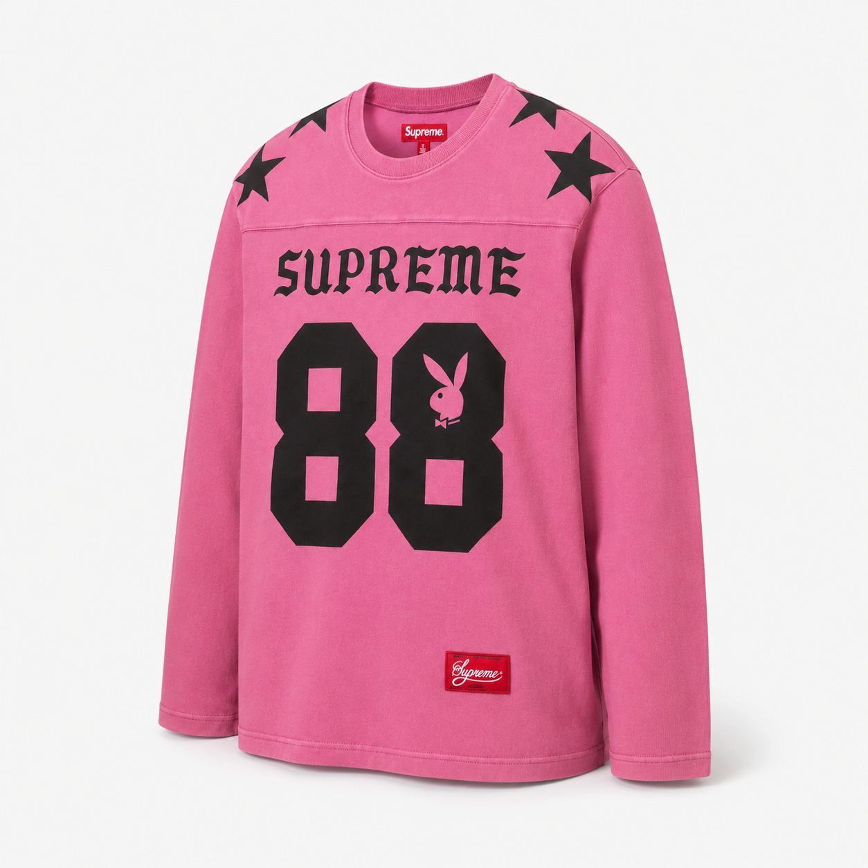 Supreme x Playboy Pink 88 Long-Sleeve Football Top 