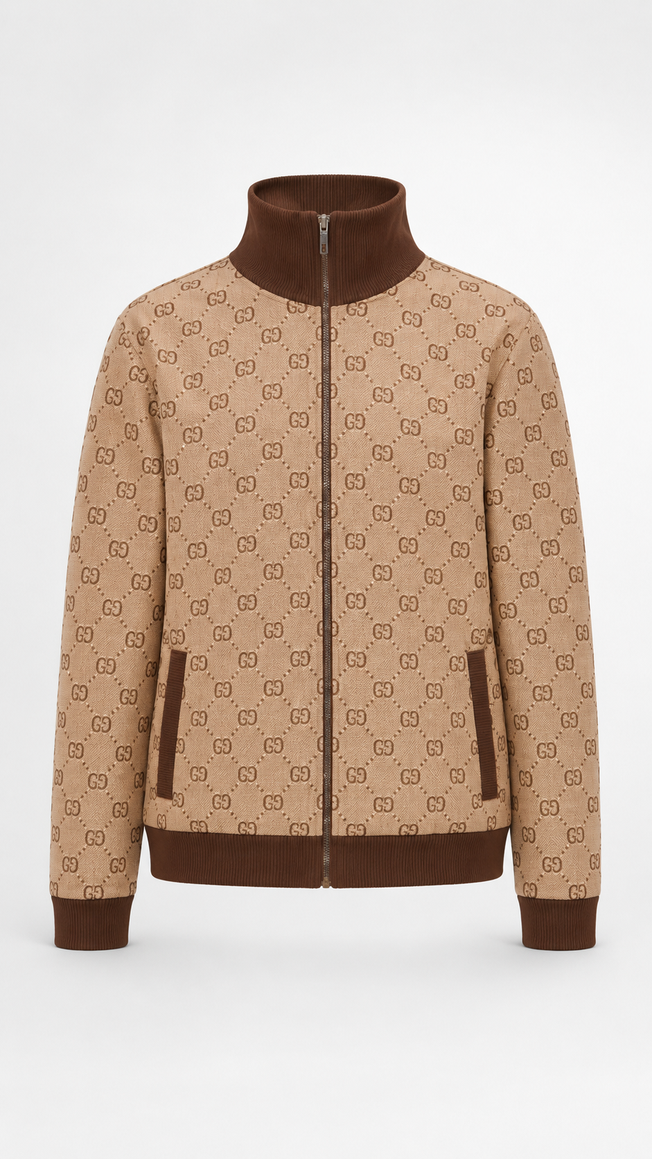 Gucci Beige and Brown GG Monogram Track Set 