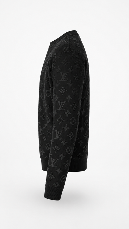 Louis Vuitton Black Gradient Monogram Fil Coupé Sweatshirt "Unworn"