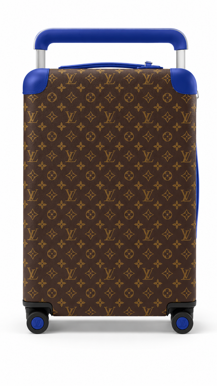 Louis Vuitton Horizon 55 Monogram Macassar Cobalt Blue Rolling Cabin Suitcase "Unworn"