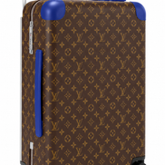 Louis Vuitton Horizon 55 Monogram Macassar Cobalt Blue Rolling Cabin Suitcase 