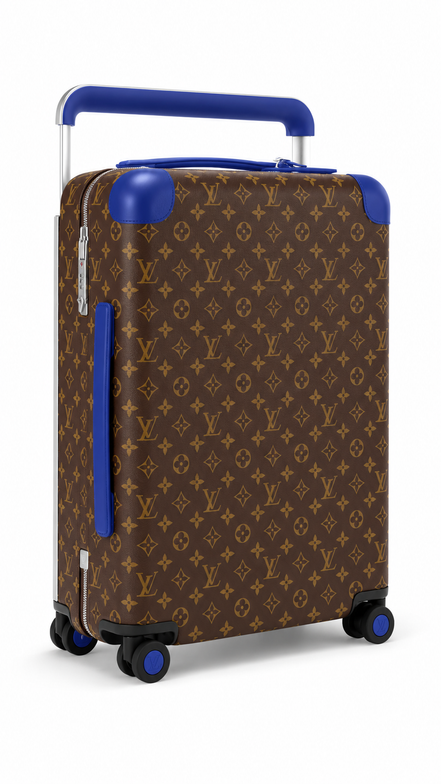 Louis Vuitton Horizon 55 Monogram Macassar Cobalt Blue Rolling Cabin Suitcase "Unworn"