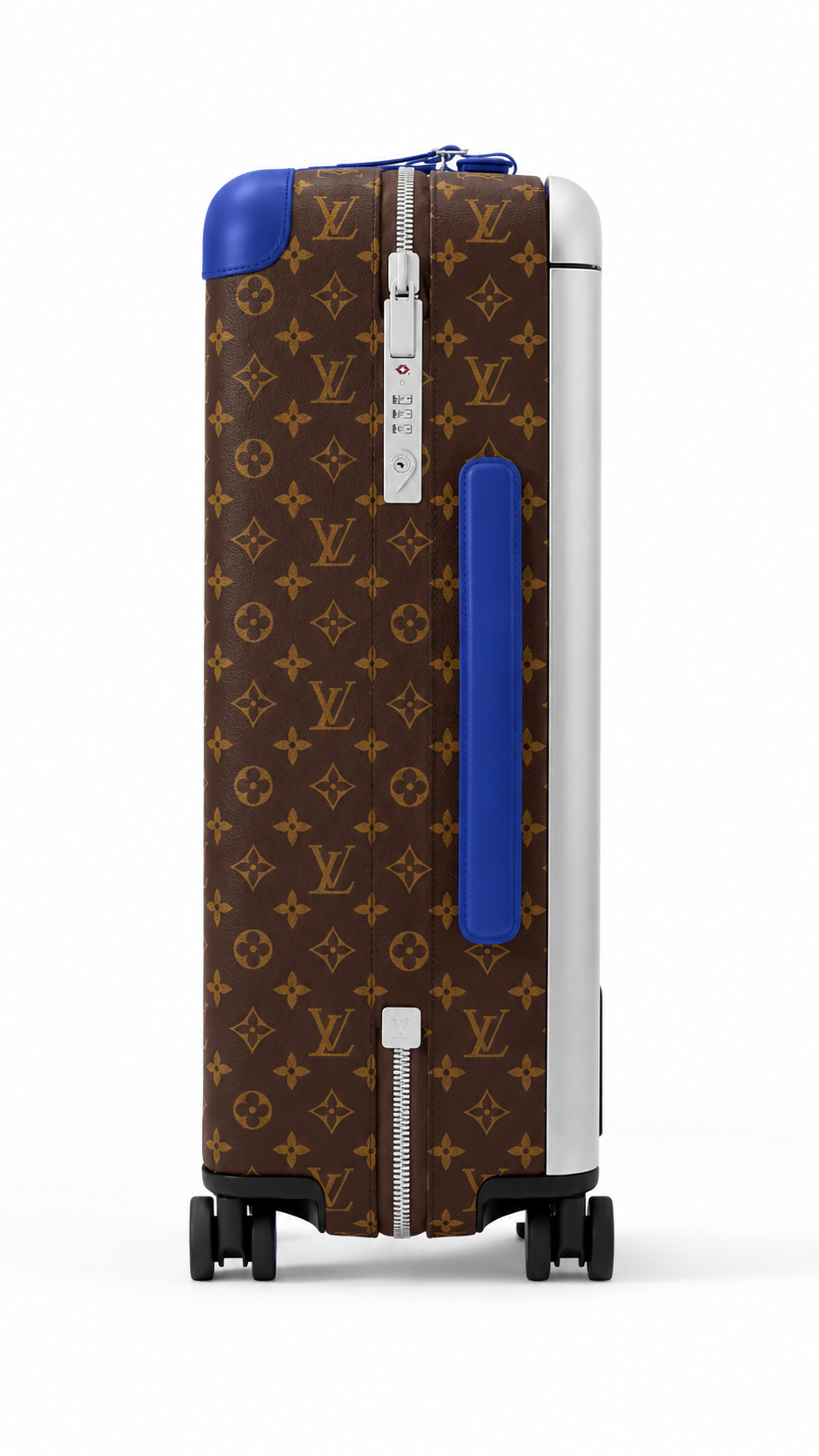 Louis Vuitton Horizon 55 Monogram Macassar Cobalt Blue Rolling Cabin Suitcase 