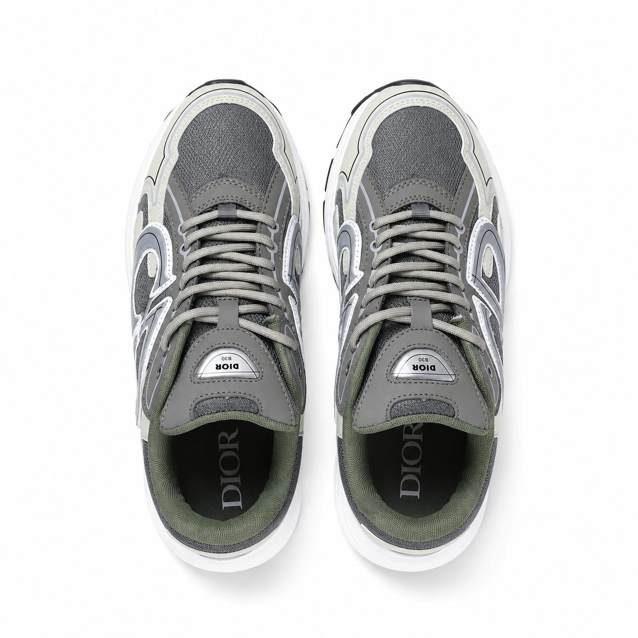 Dior B30 Technical Mesh and Leather Low-Top Running Sneakers 