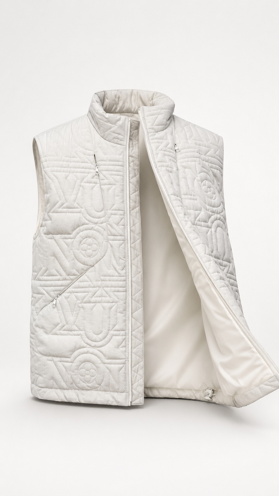 White Louis Vuitton Snowfall Gilet 