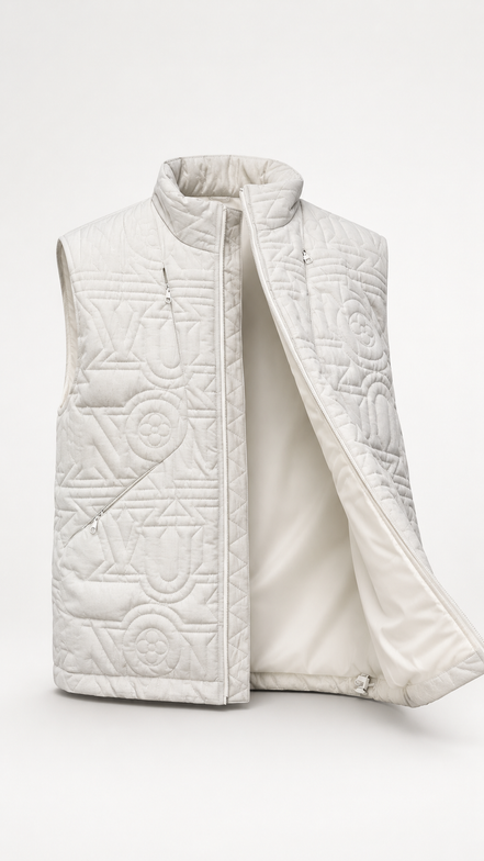 White Louis Vuitton Snowfall Gilet "Unworn"