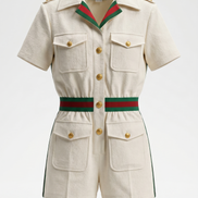 Gucci x adidas Short Jumpsuit White 