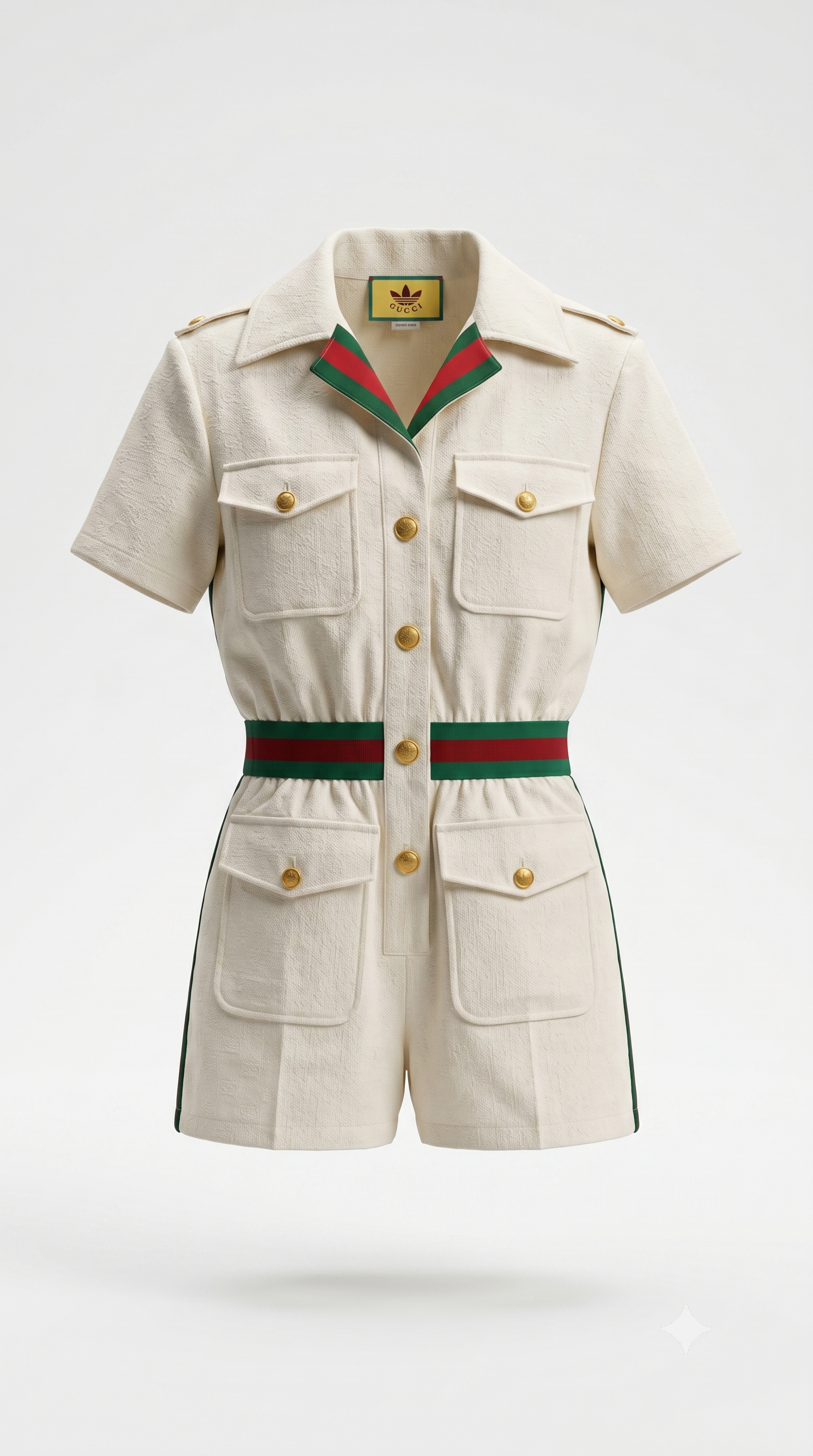 Gucci x adidas Short Jumpsuit White 